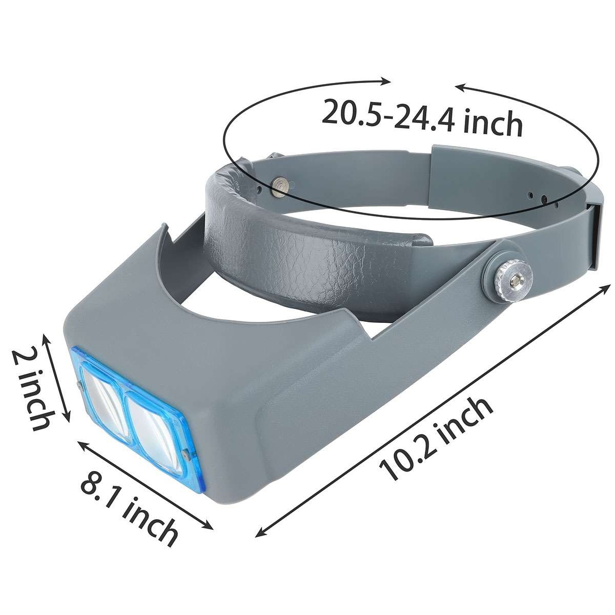 Jewelers Head Headband Magnifier LED Illuminated Visor Magnifying Glasses Loupe