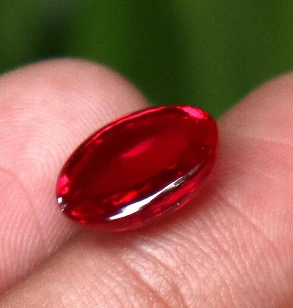 Red Ruby Cabochon Oval Cut Loose Gemstone Natural Mozambique Certified 8.50 Ct