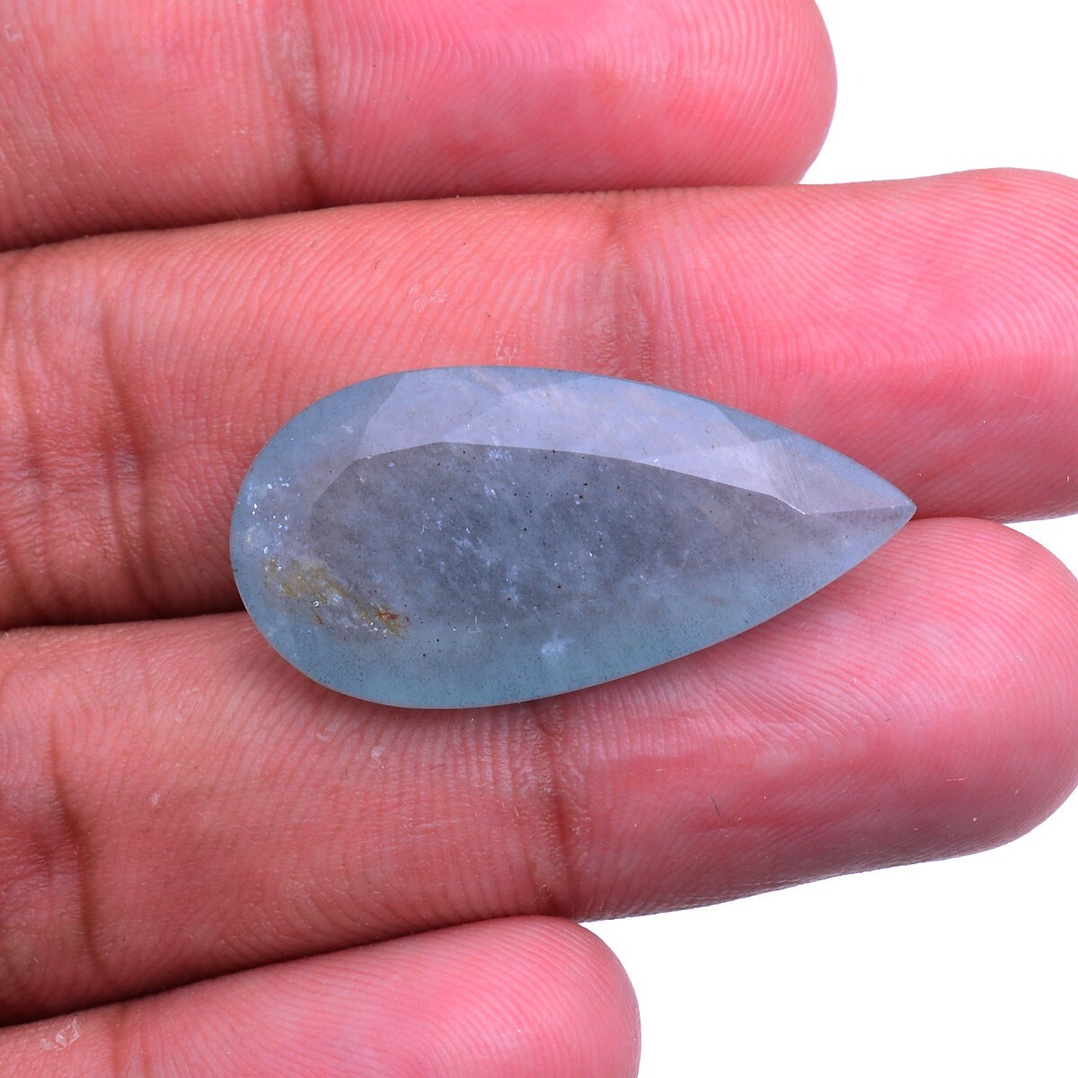 22.00 Cts Natural Aquamarine Untreated 30mm*15mm Pear Faceted Cut Loose Gemstone