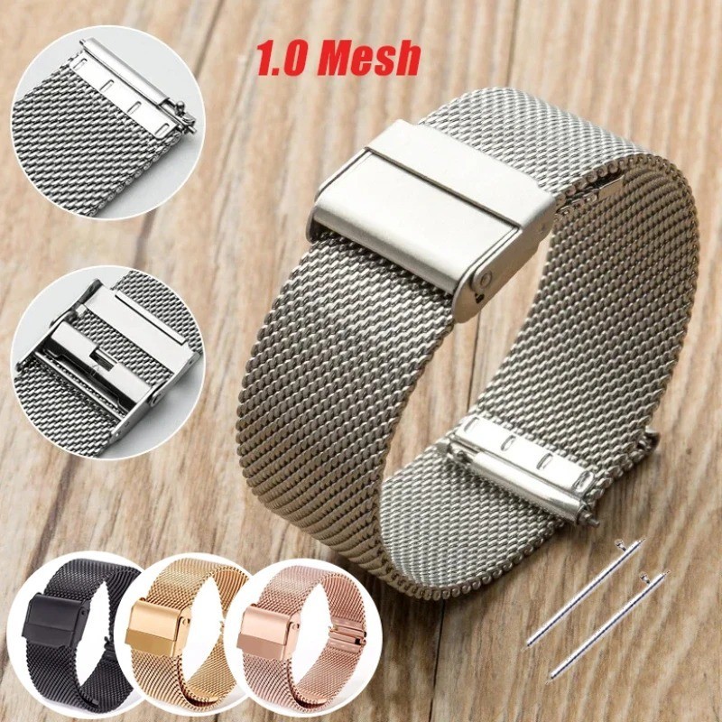 Premium Stainless Steel Milanese Mesh Watch Band Strap 12/14/16/18/20/22/24mm