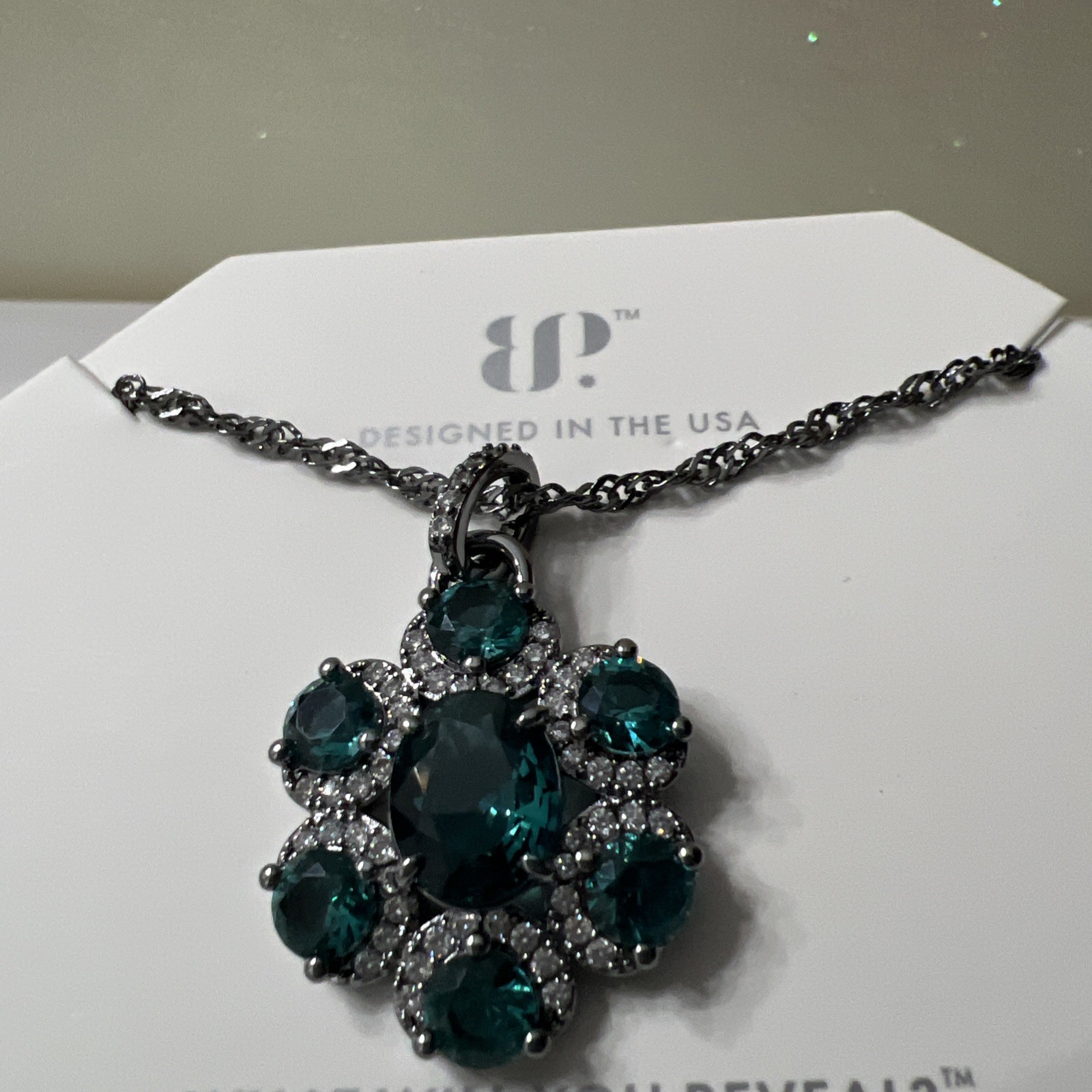 Bomb Party New OG Necklace “ Ruby Bliss” LC Paraiba Tourmaline Hematite