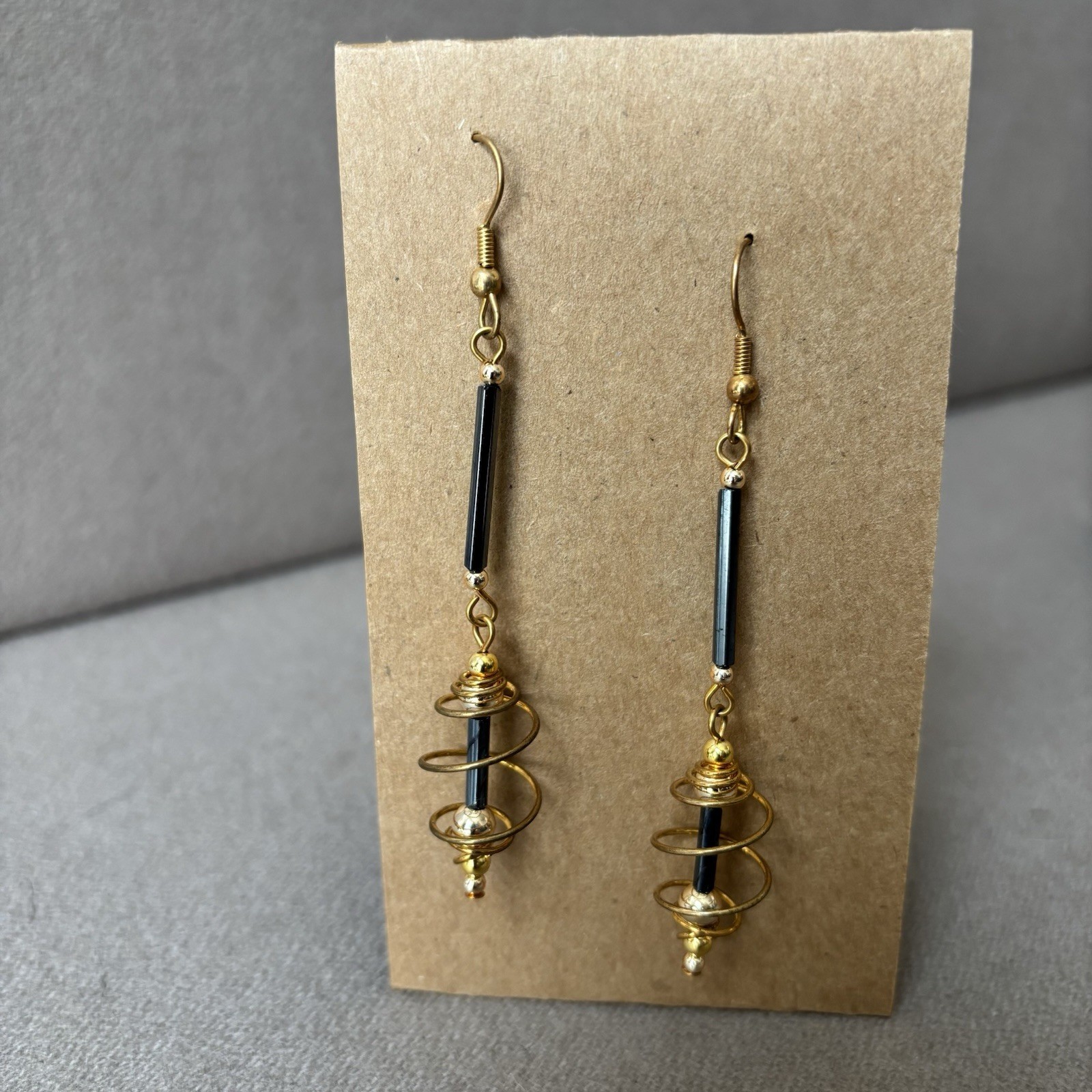 4 pair of Handmade Earrings Made With Glass Beads And Gold Plated Findings
