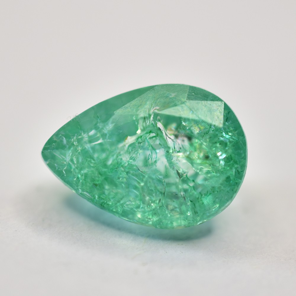 NATURAL Green Emerald 13x9mm Pear Shape CERTIFIED Loose Gemstone For Birthday