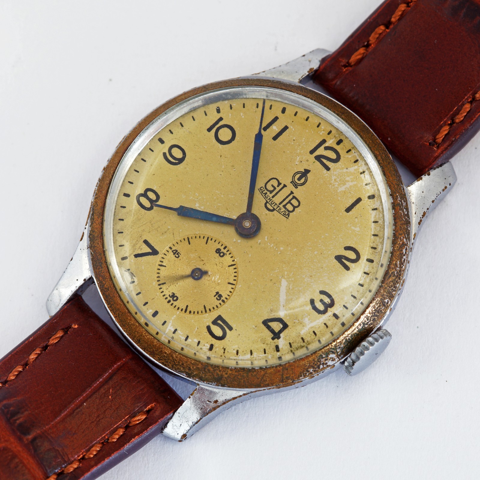 Rare GUB Glashutte cal. 28 Q1 vintage 1950s mechanical Men’s watch A Lange Söhne