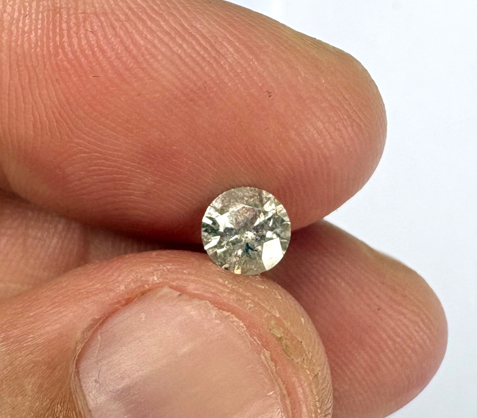 0.68 Carat Fancy Brownish Gray Round Brilliant Natural MINED Loose Diamond 5.59m