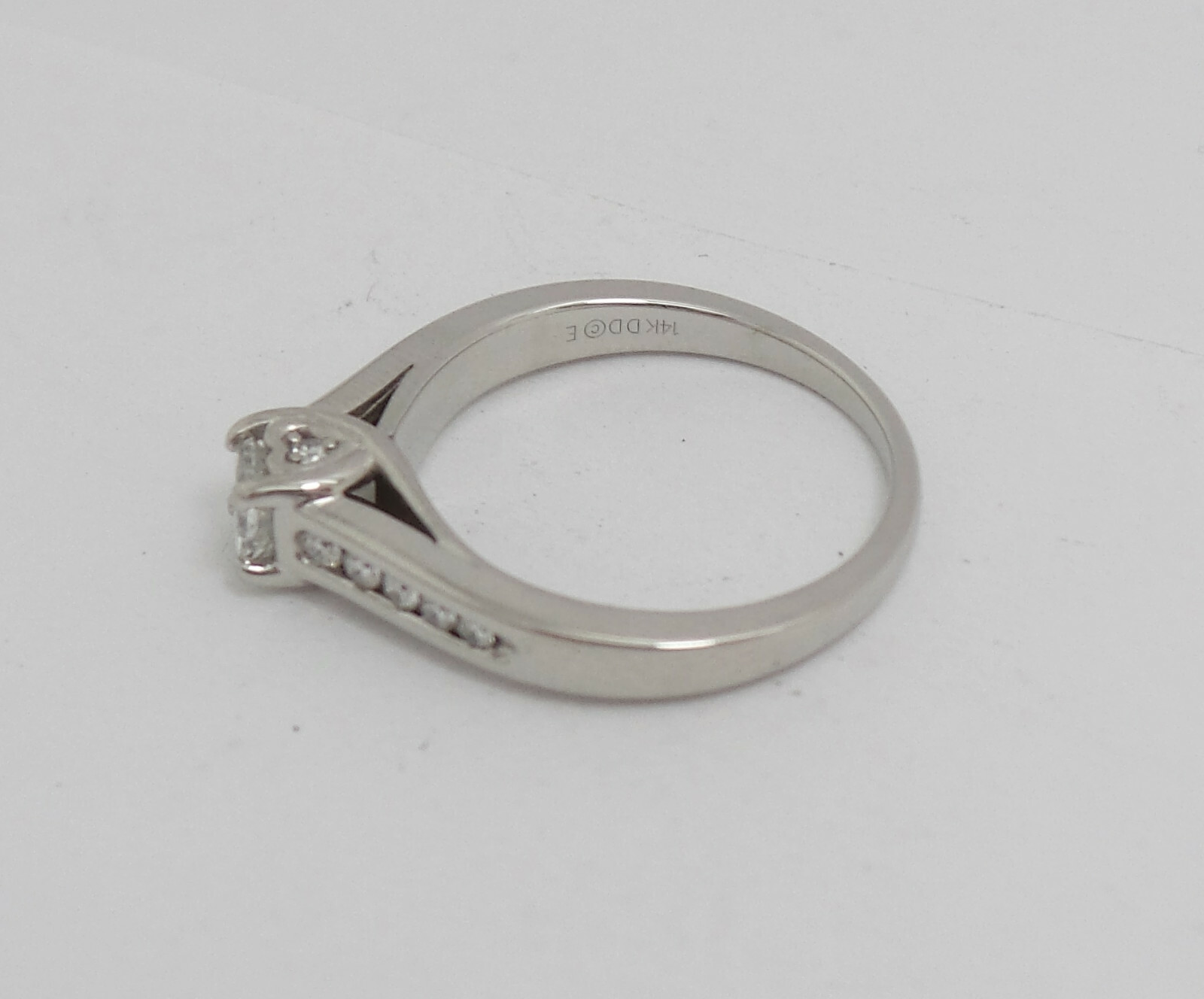 1/2CT Natural Diamond Anniversary Engagement Wedding Bridal Ring 14K White Gold