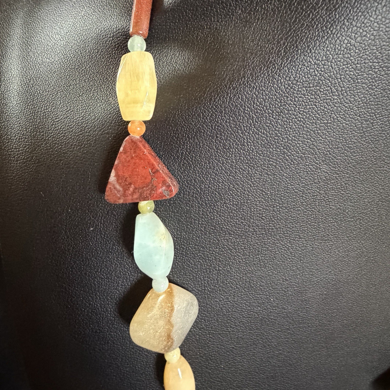 VTG DTR Mine Finds By Jay King Multi Gemstone Necklace Sterling Silver 21” 62g