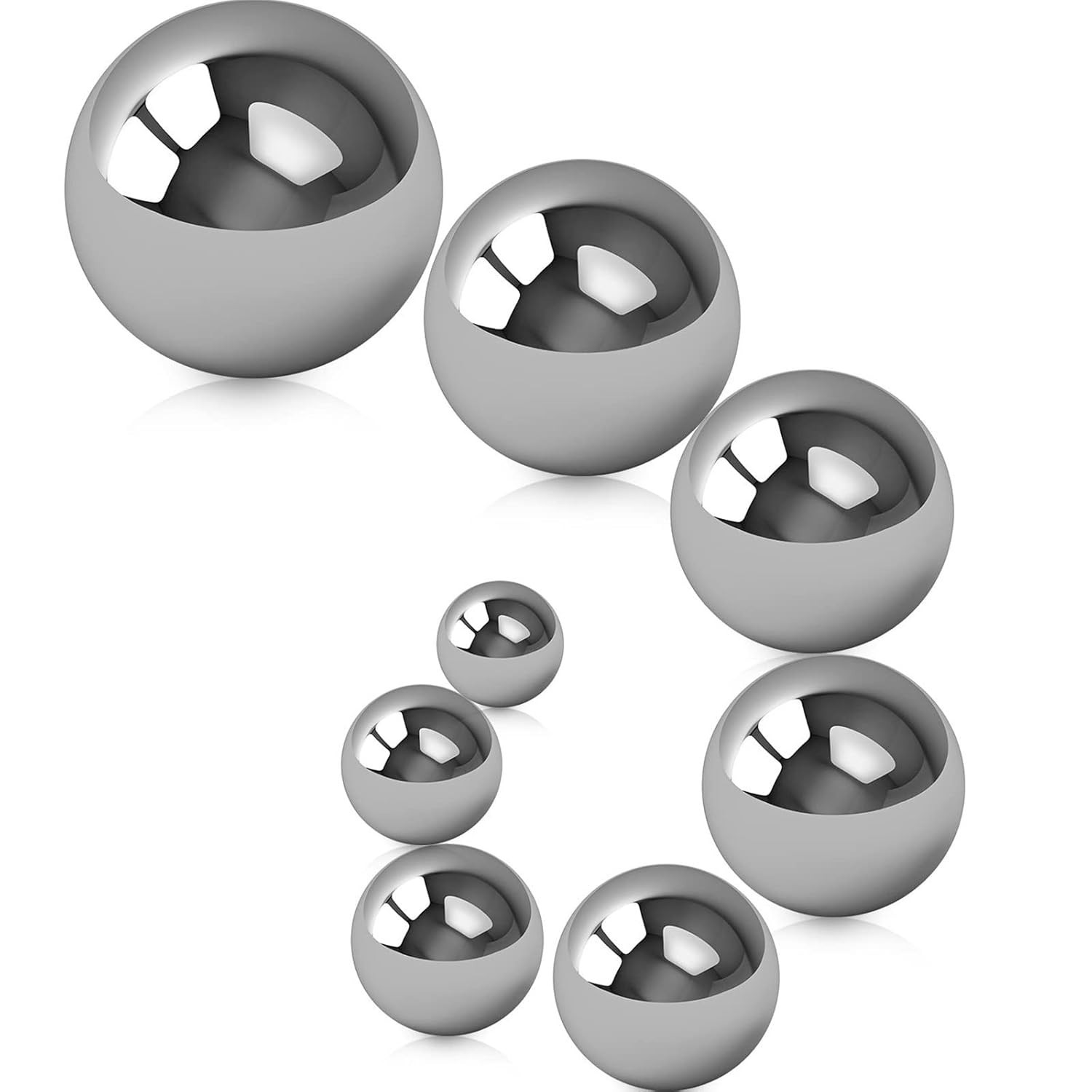 8 Balls Set Lot Ring Making Ball Tool Folding Press Coin Ring Ball Bearing