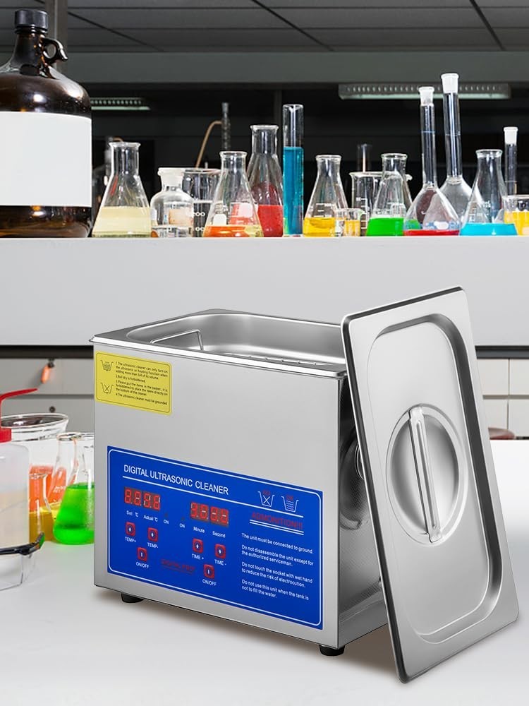 3L Ultrasonic Cleaner with Heating, Digital Timer & Stainless Steel Tank for Jew