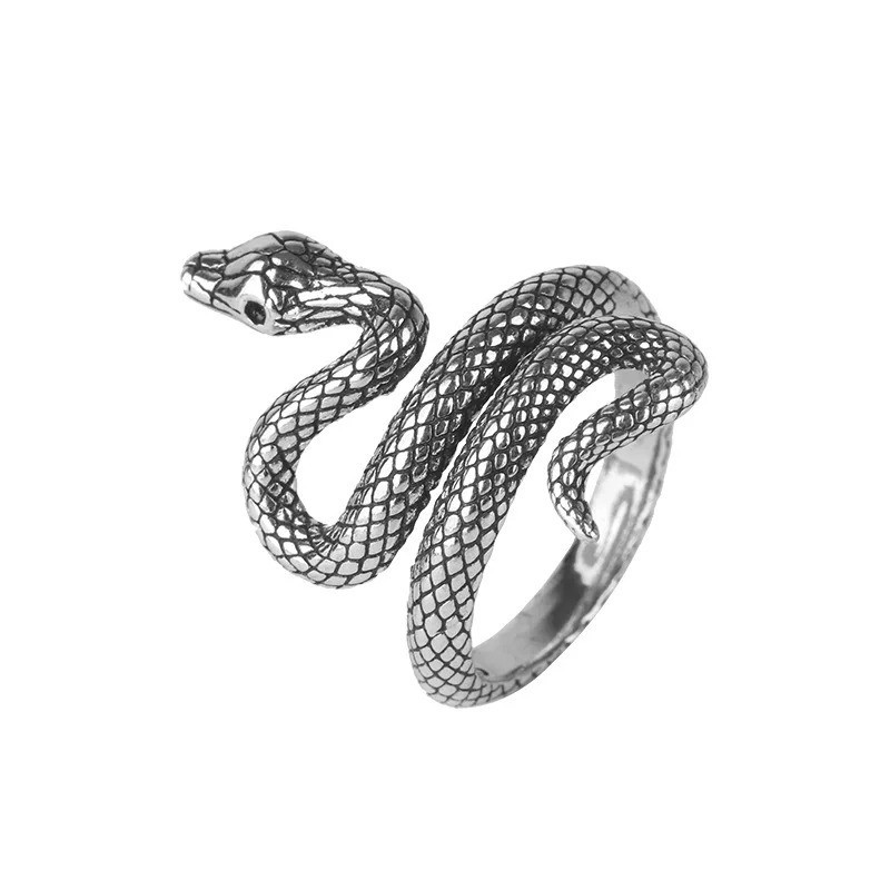 925 Sterling Silver Snake Ring Adjustable Vintage Women s Fine Jewelry Gift