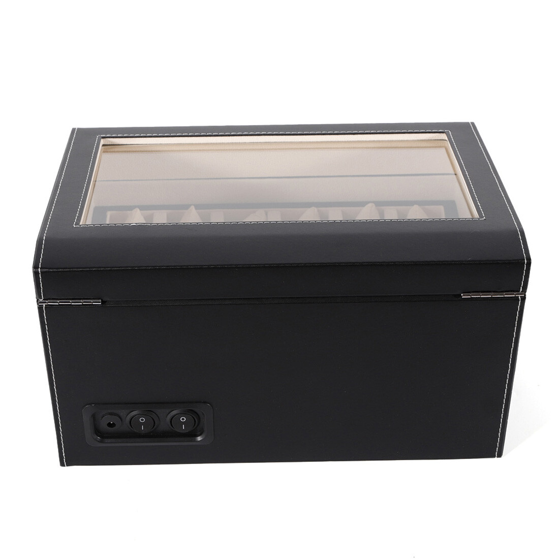 4+6 Automatic Rotation Watch Winder Display Case Wooden Storage Box US