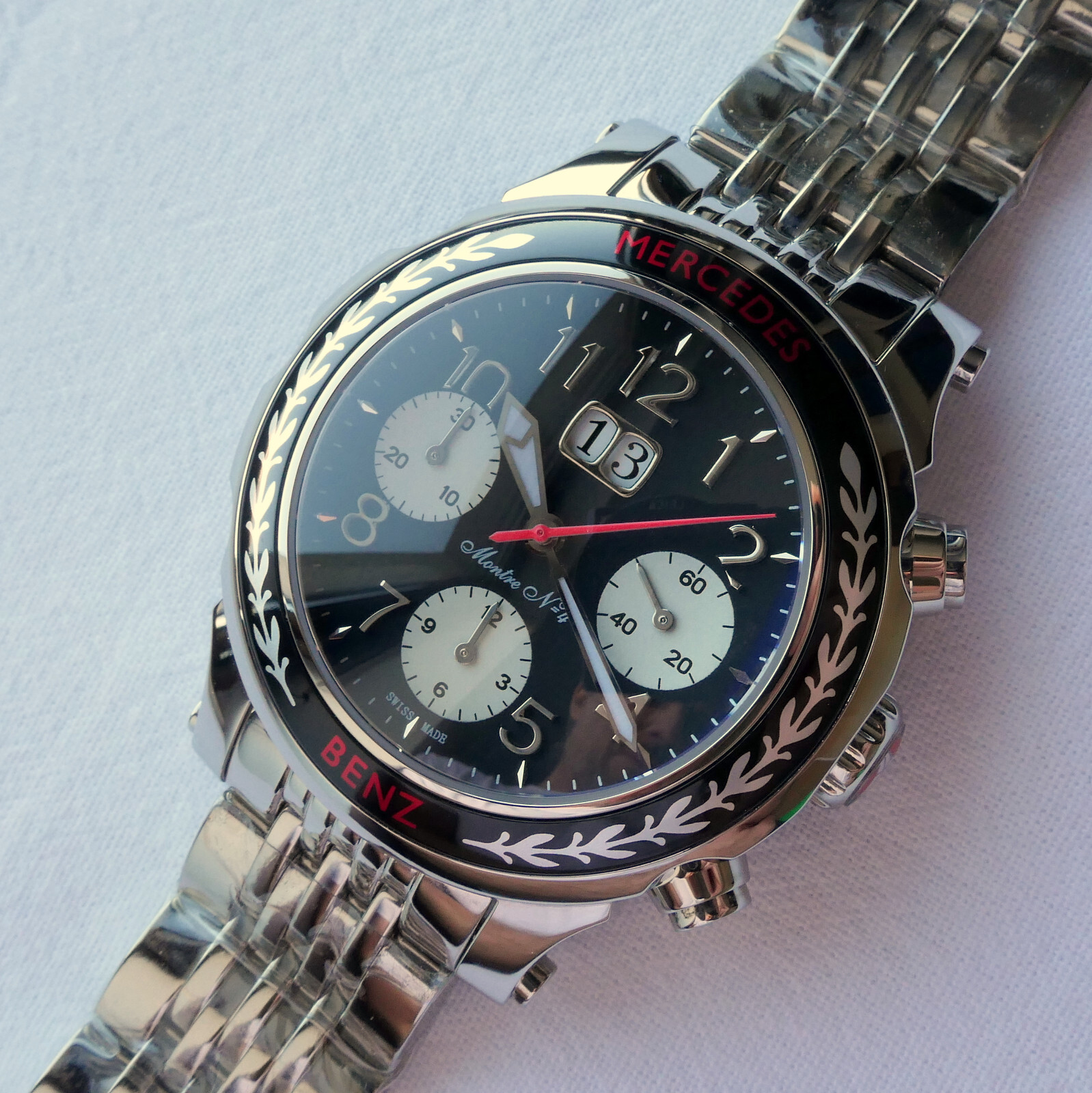 Mercedes Benz Classic Car Accessory Grand Data Swiss Automatic Chronograph Watch