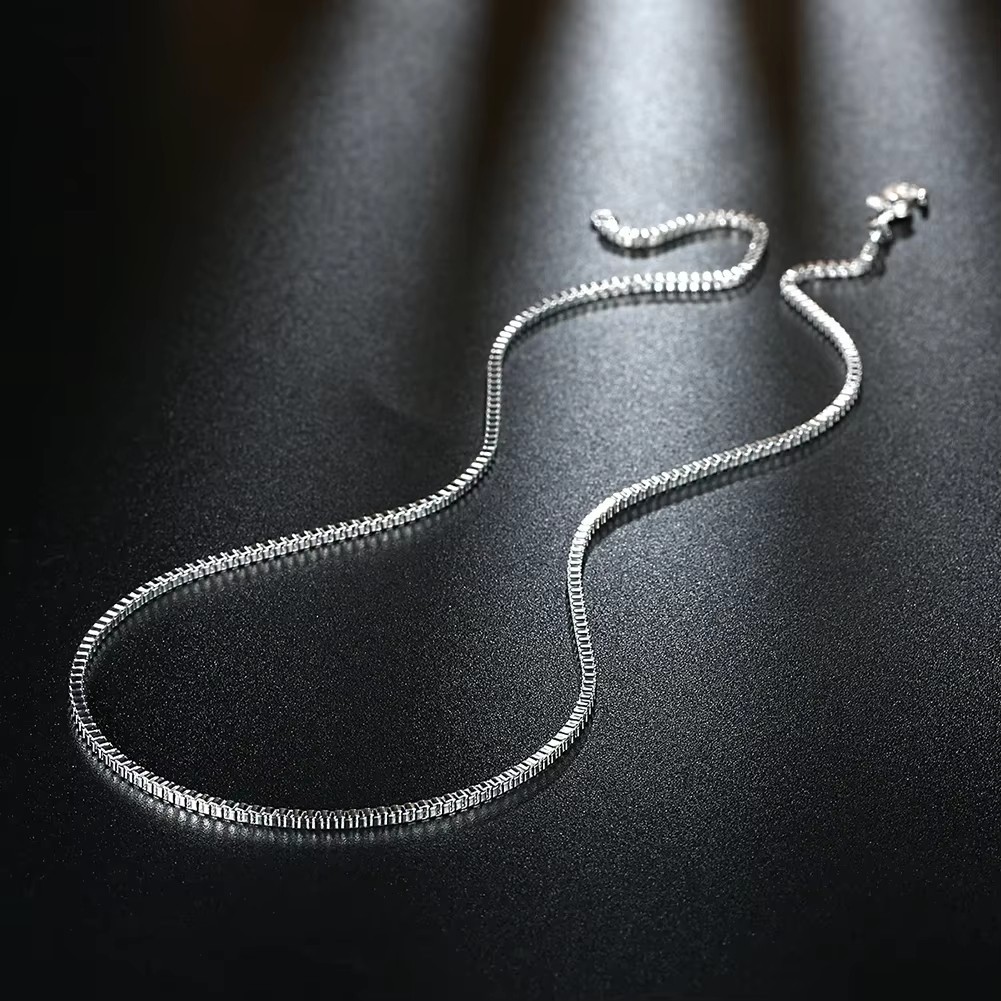 925 Sterling Silver Necklace 16/18/20/22/24 inches fine 1.5MM Box chain