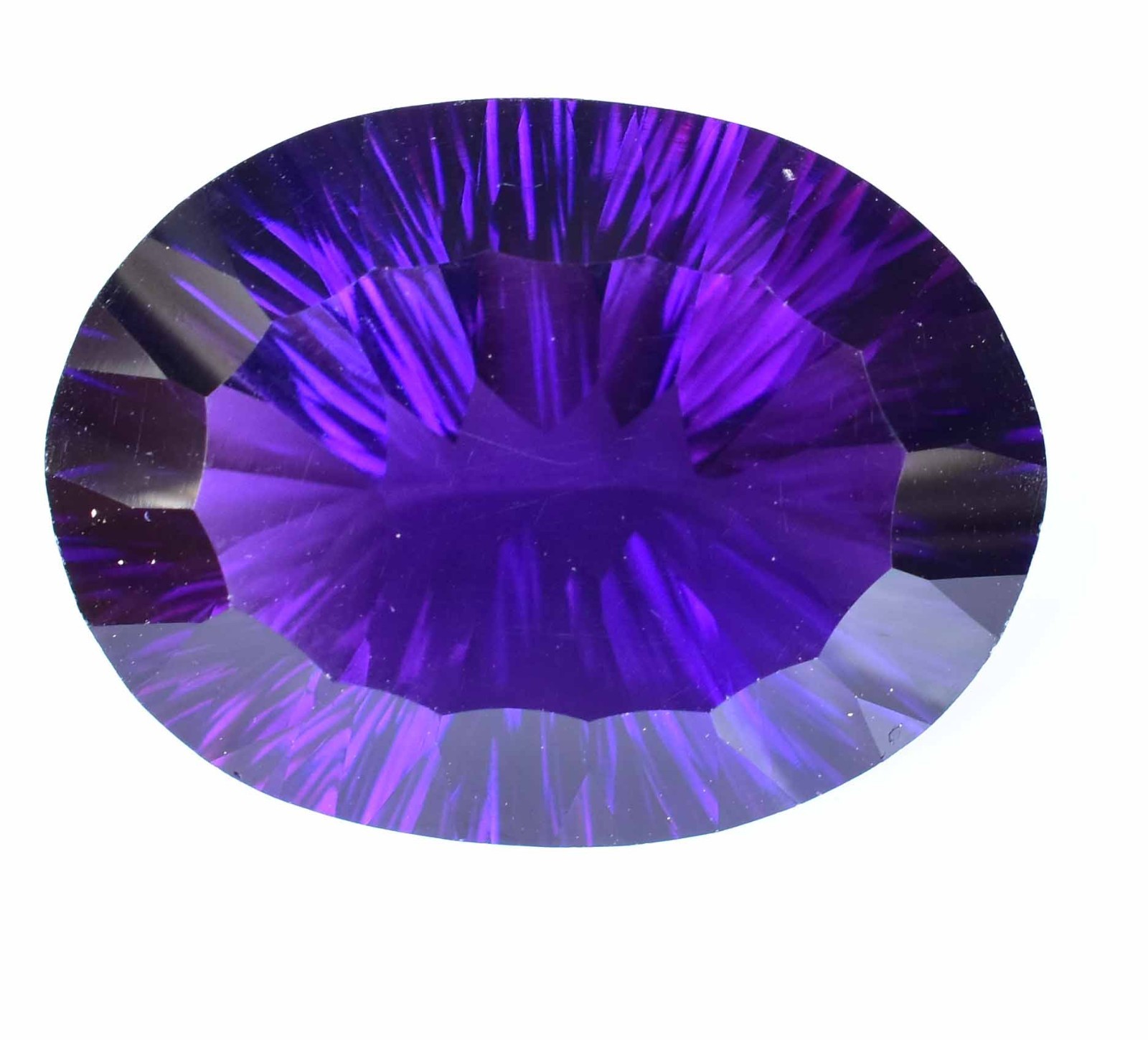 Untreated Natural Purple African Amethyst 43.40 CT Certified Oval Loose Gemstone