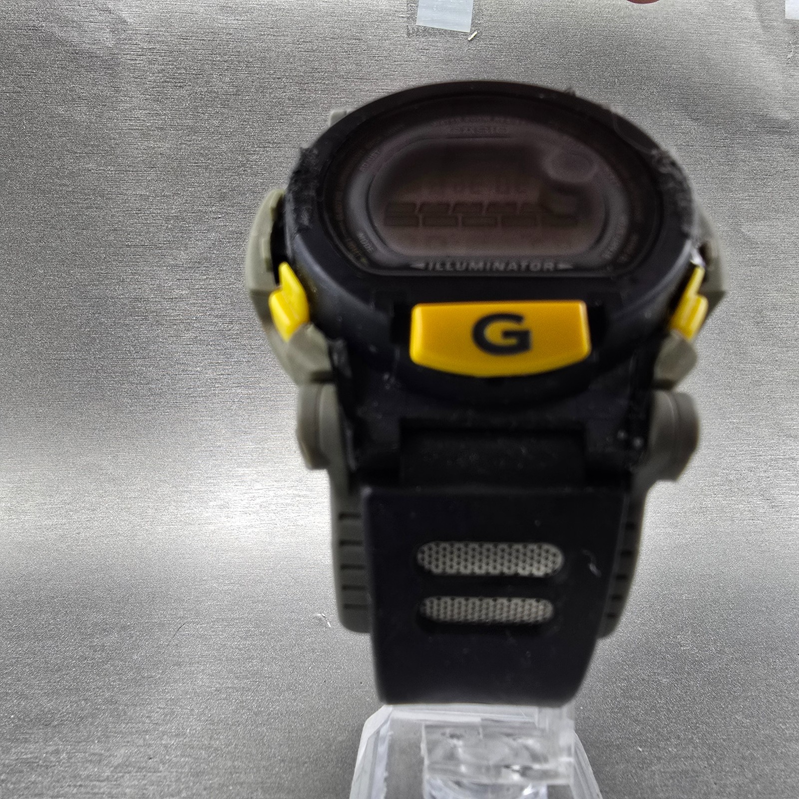 Casio G-Shock DW-002 Watch Men 48mm Black Yellow Gray Alarm Chrono New Battery