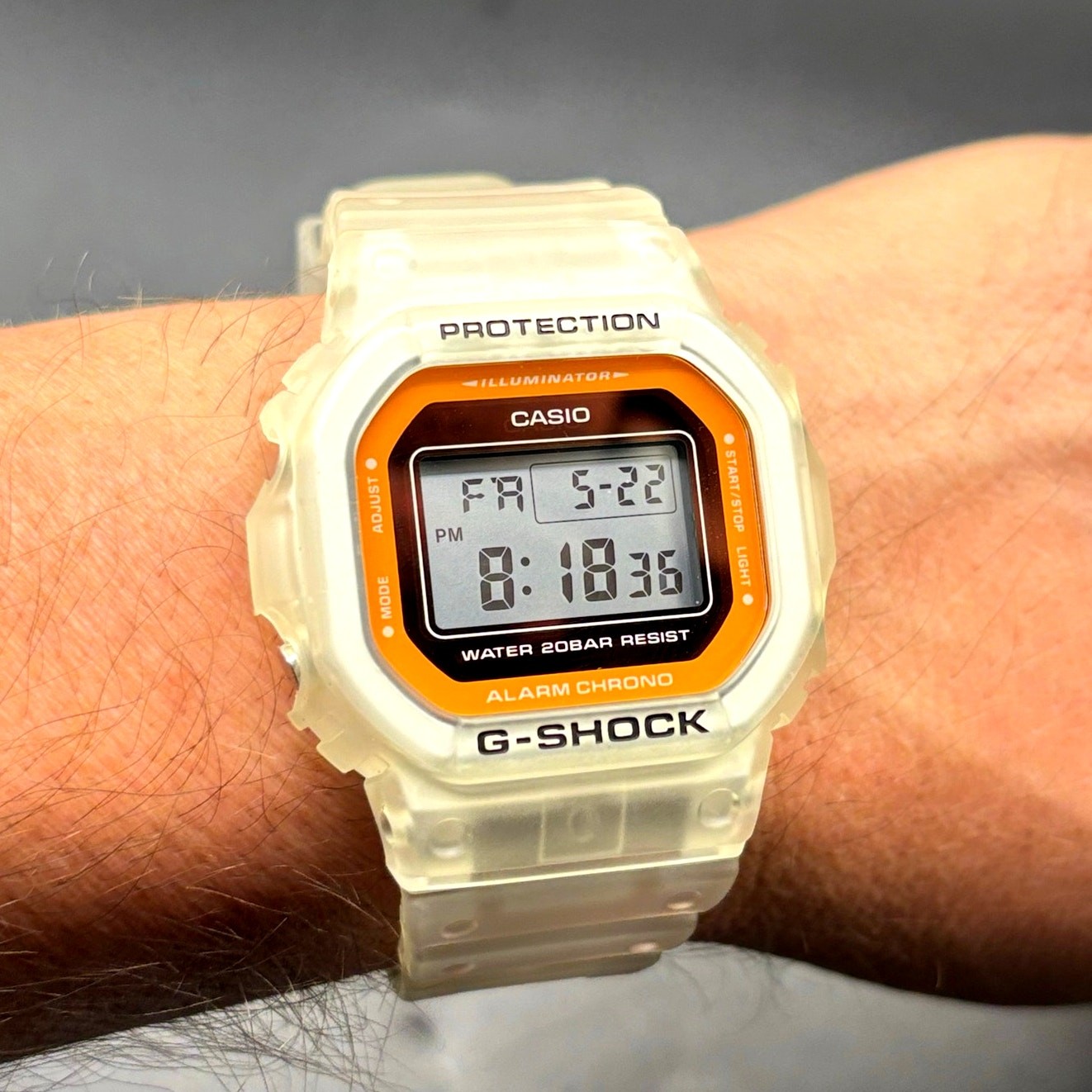 Casio G-Shock DW-5600LS-7 Color Skeleton Series Digital Translucent Watch NIB