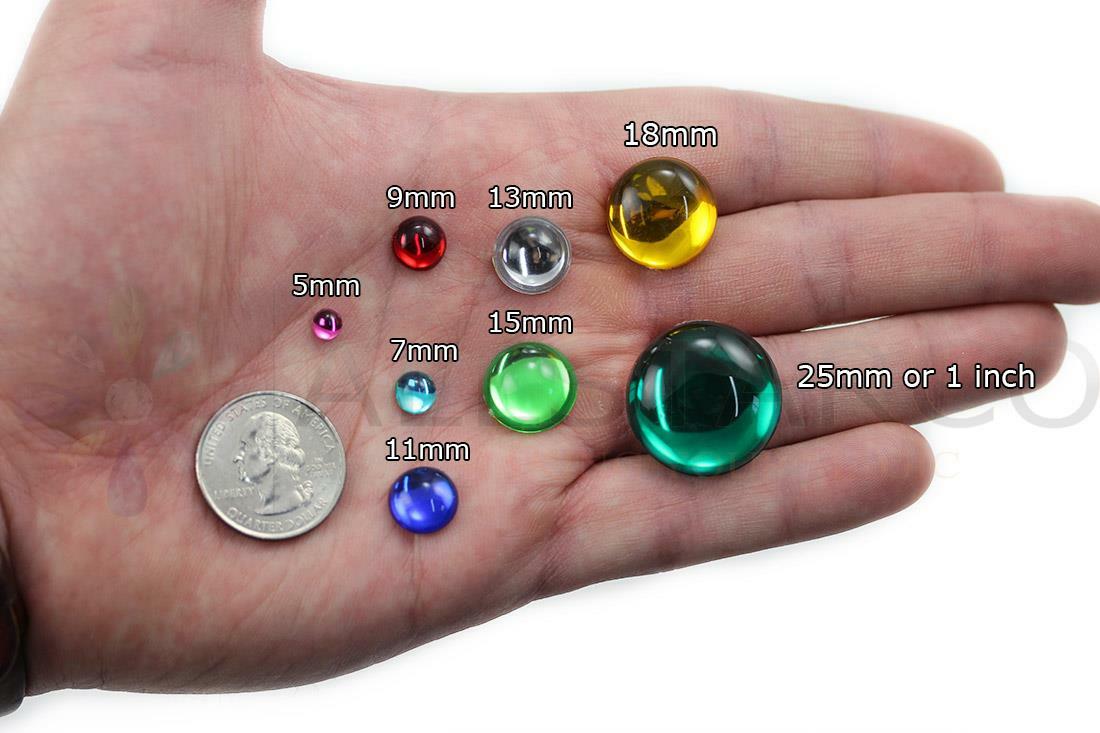 Acrylic Round Clear Cabochons Flat Back Gems For Jewelry Craft Pro Grade Jewels