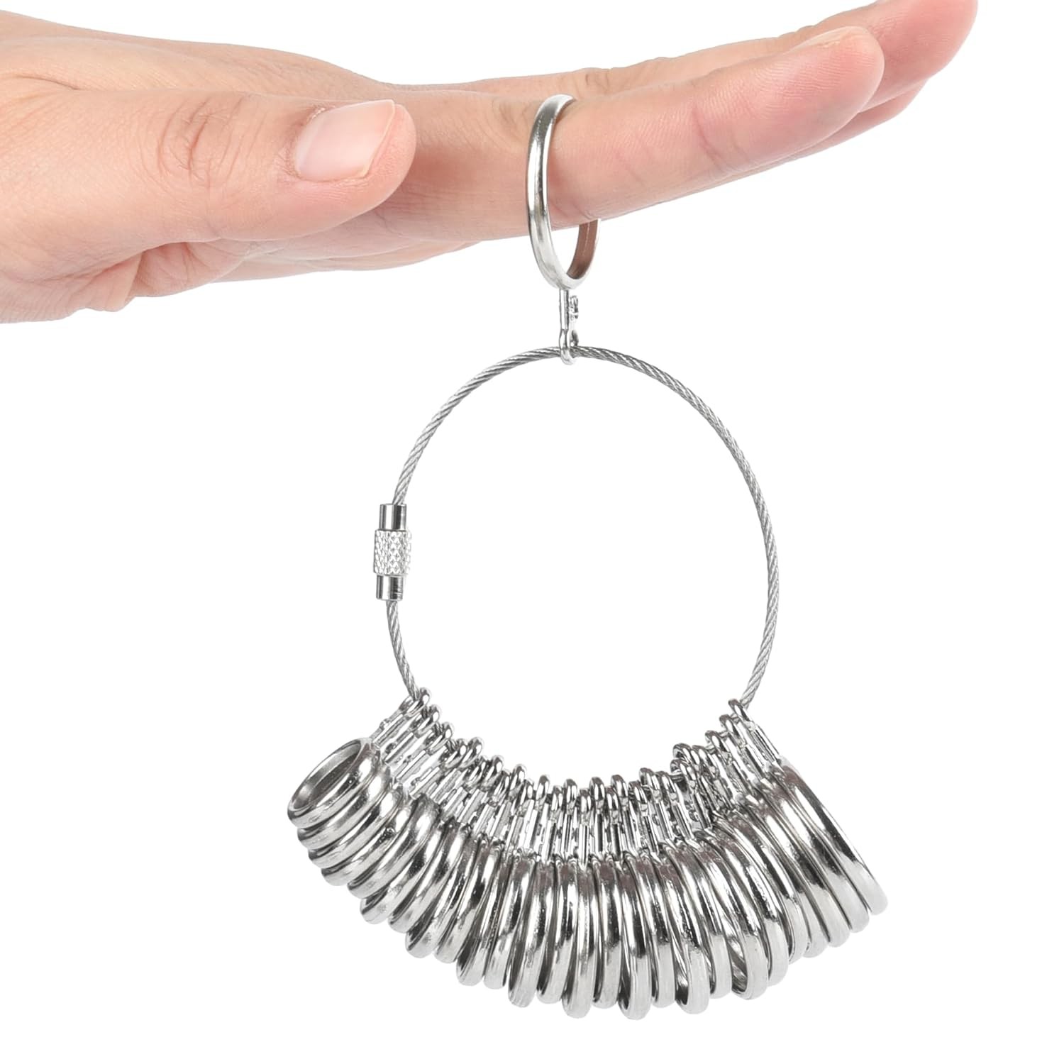 Ring Sizer Measuring Tool Stainless Steel Finger Rings Gauge 0-13 Sizing Measuri