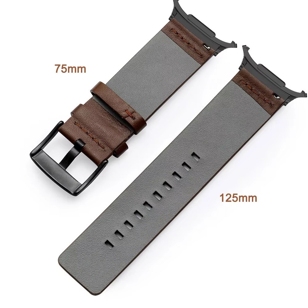 Leather Solid Watch Band with Metal Connectors for Samsung Galaxy Ultra 22mm