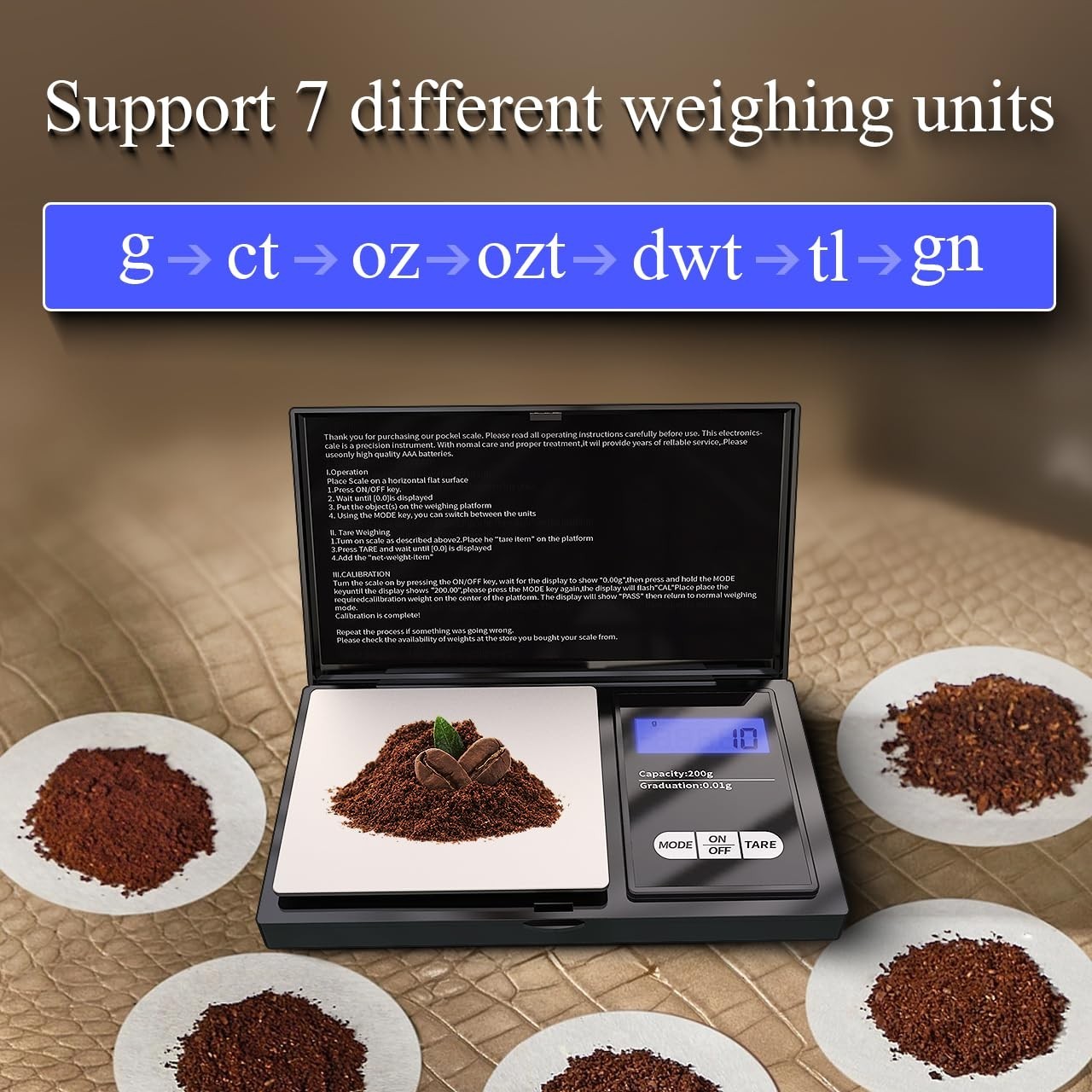Milligram Scale 50G/0.001G, Portable Jewelry Scale .001 Gram Accuracy, Mg Scale,