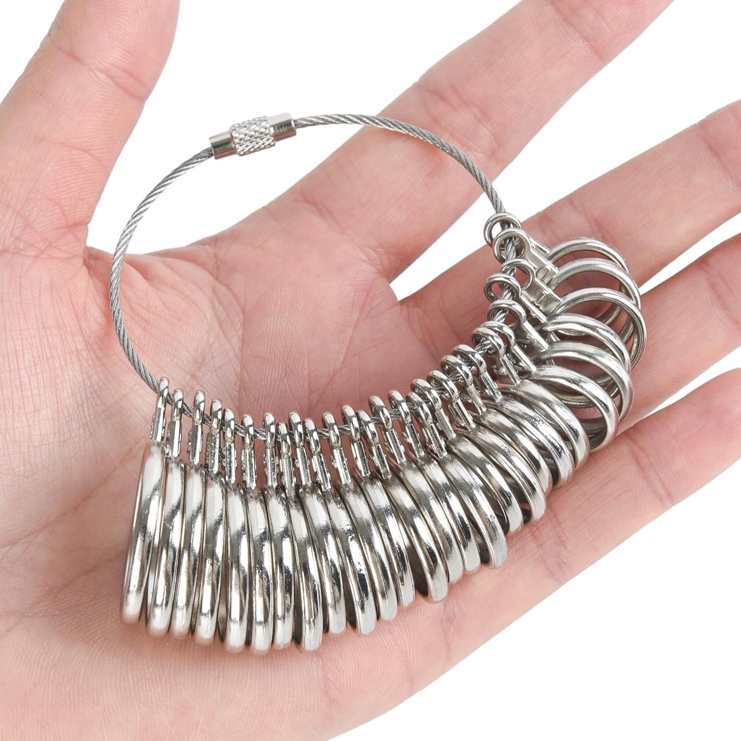 Ring Sizer Measuring Tool Stainless Steel Finger Rings Gauge 0-13 Sizing Measuri