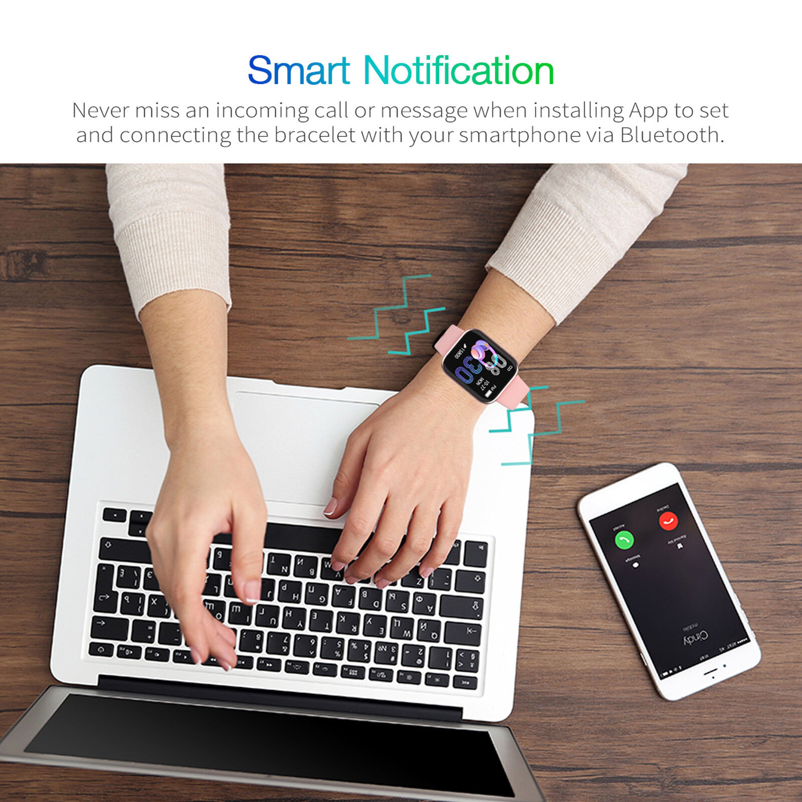Bluetooth Smart Watch Sports Fitness Tracker Sleep Monitor Watch for Men Women