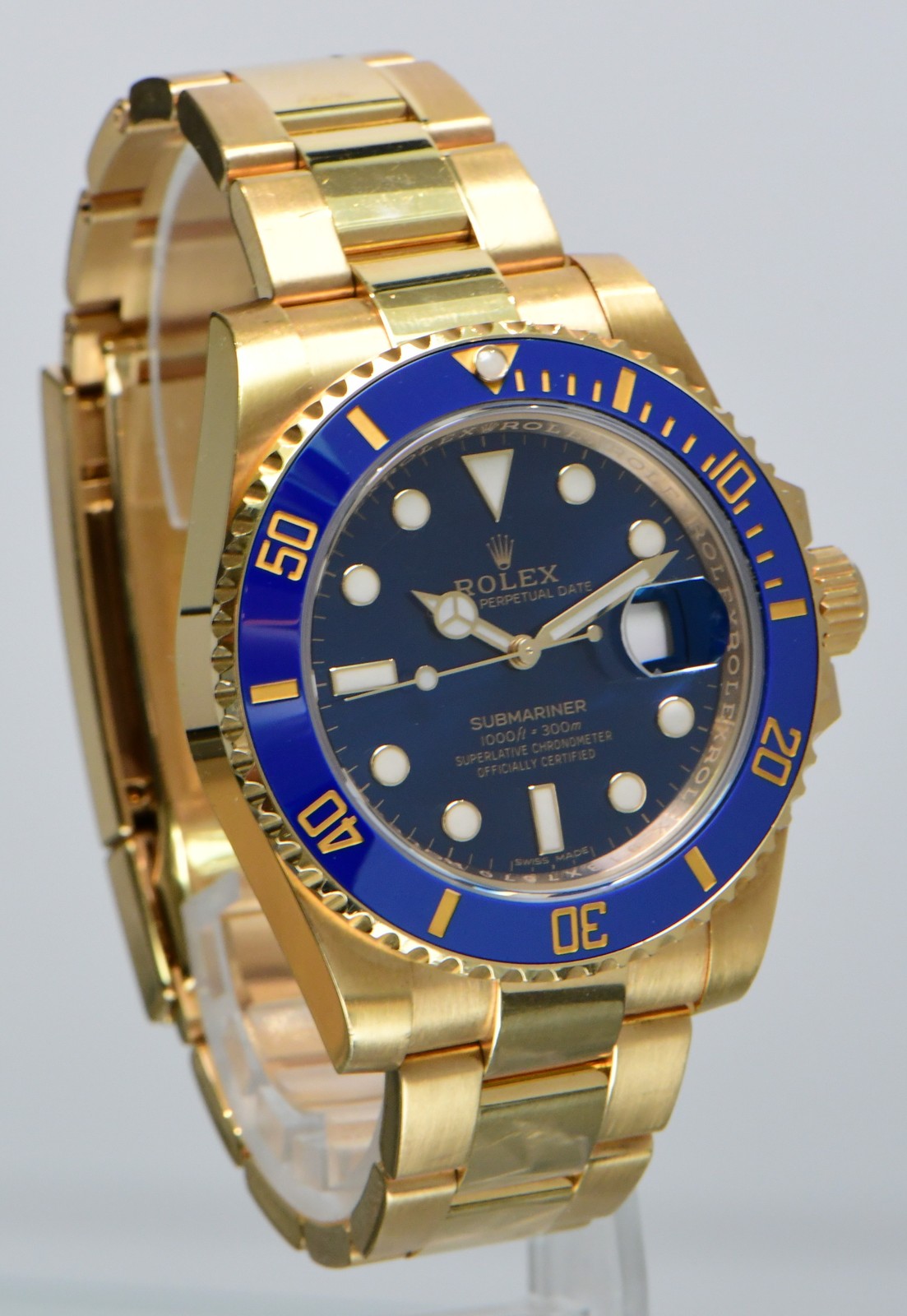 ROLEX 40mm Yellow Gold Submariner from 2019 Full Set