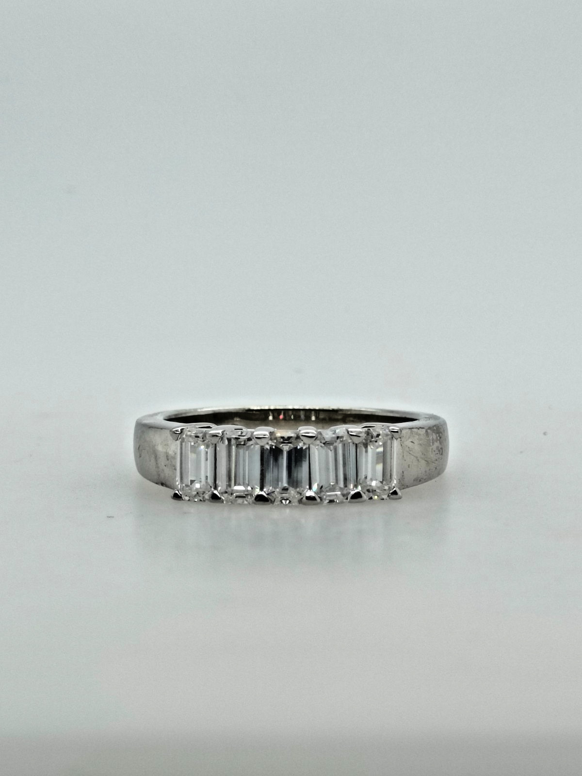 Sterling Silver Baguette Ring For Women Size 9