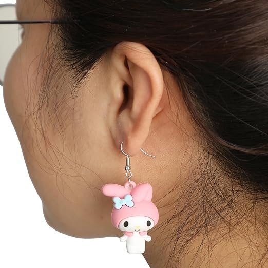 My Melody Oversized Figure Earrings Sanrio Kawaii Character Accessory Gift
