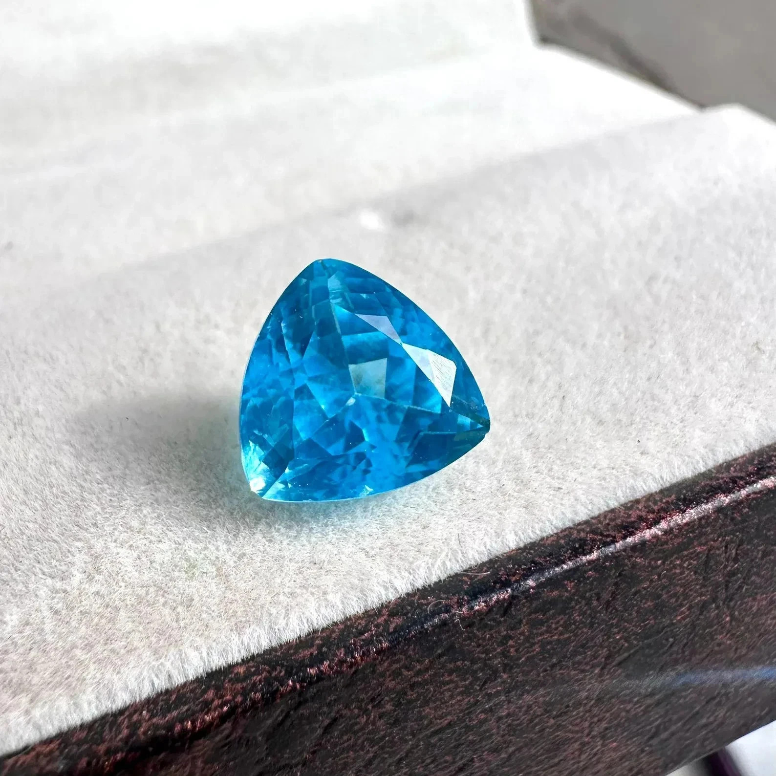 Natural Certified Neon Blue Paraiba Tourmaline 12 Ct Trillion Cut Loose MR Gems