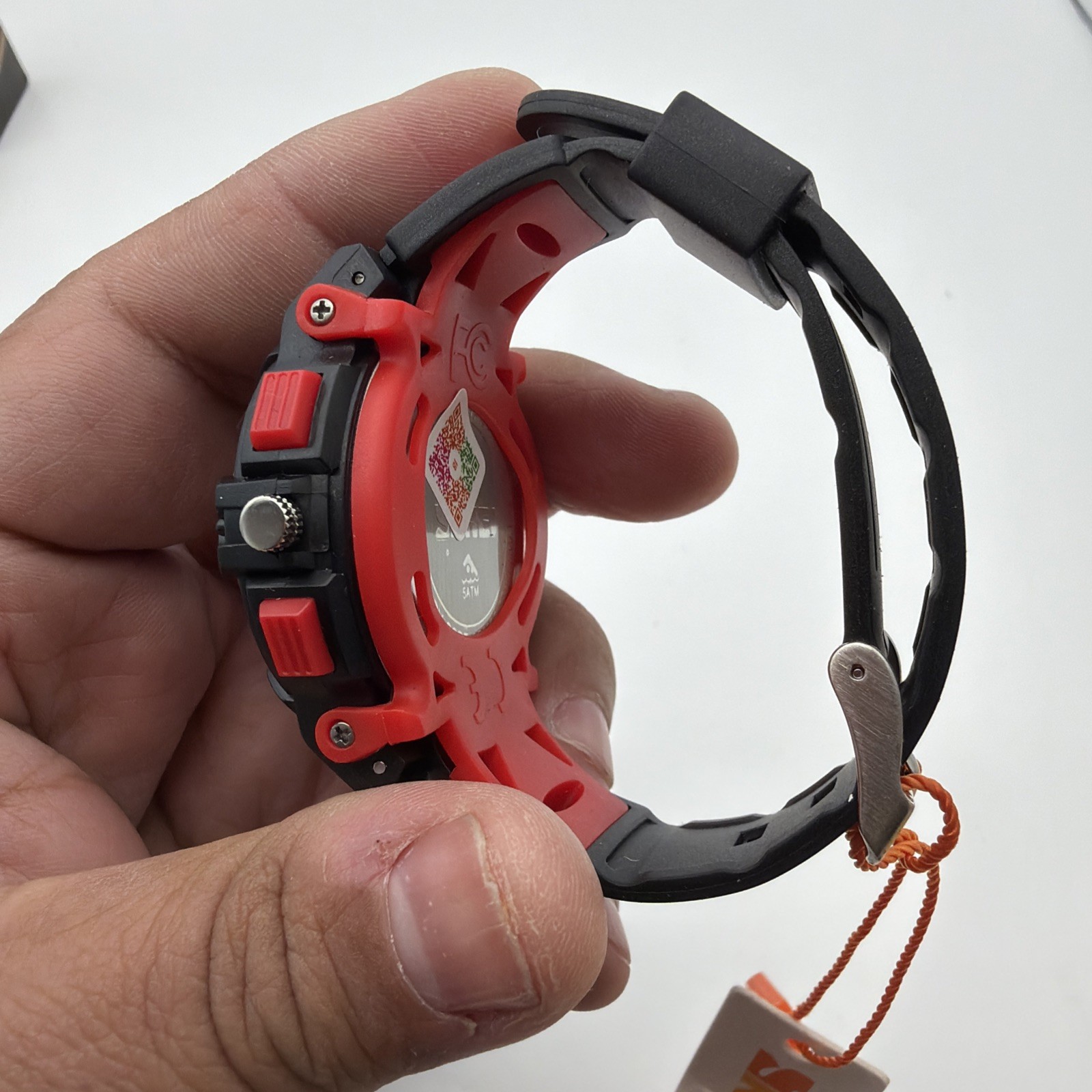 SKMEI Dual Time Alarm Chronograph Analog Digital Men’s Watch Red Black