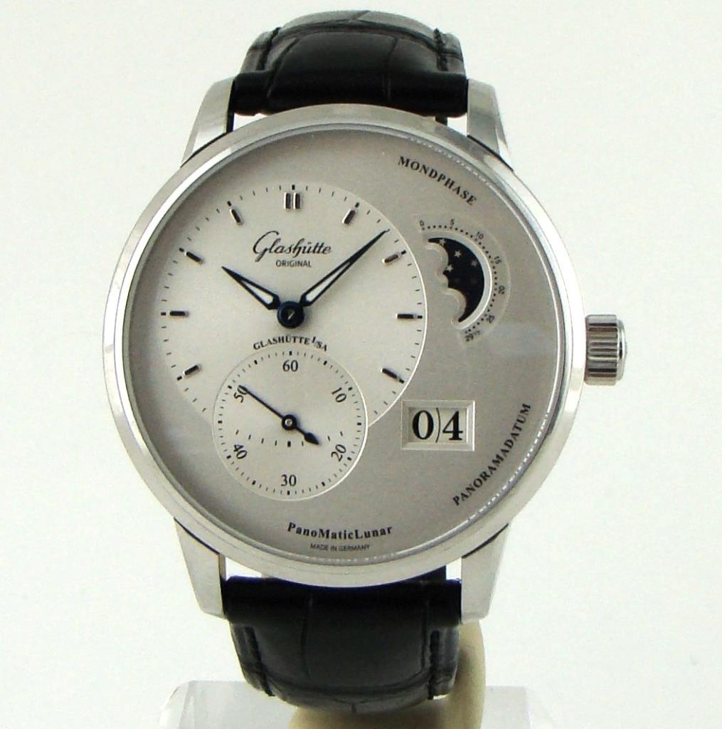 Glashutte Original PanoMaticLunar Steel Silver Dial 40mm 90-02-42-32-61 Warranty