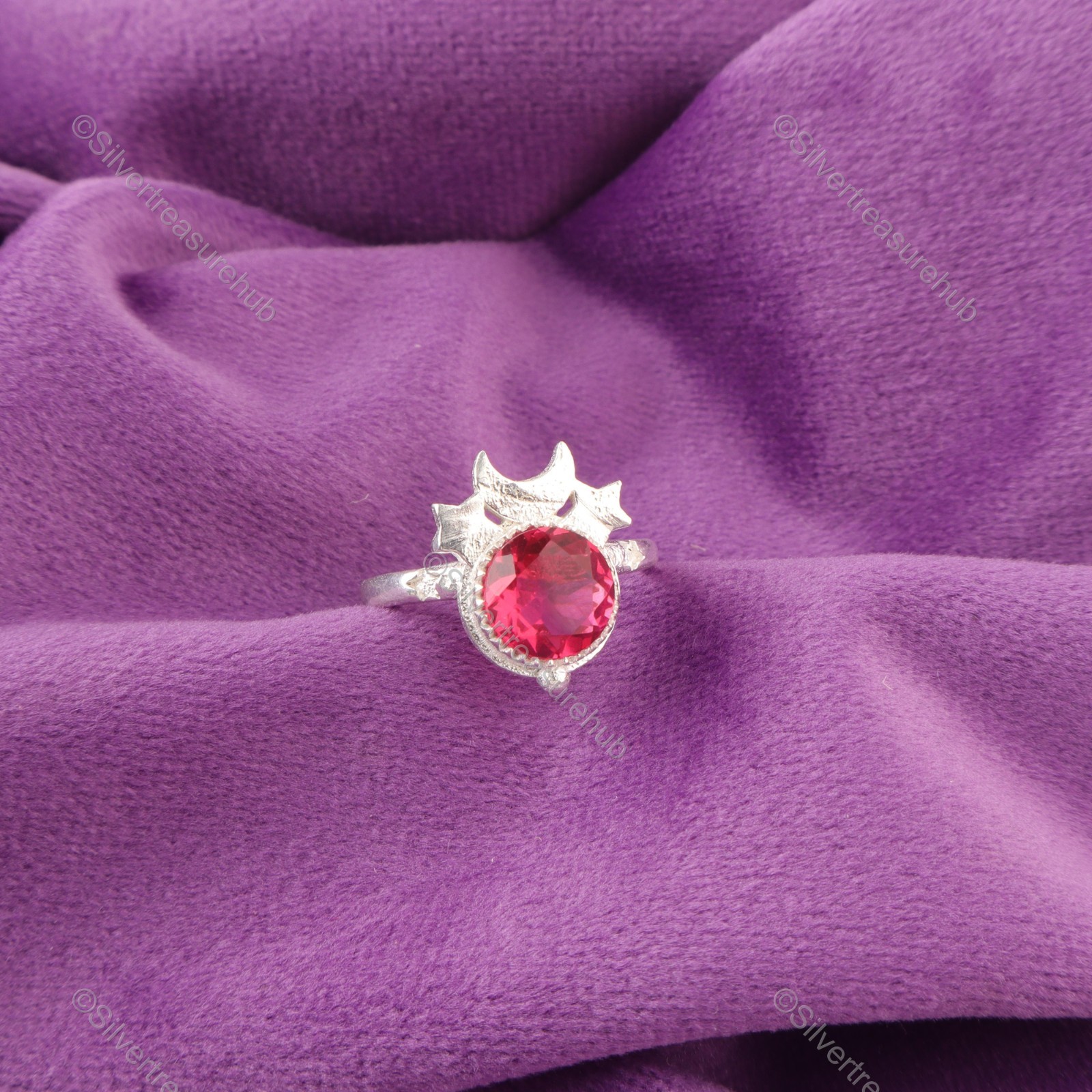 Pink Tourmaline Stone Promise Band Daughter New Ring Jewelry 925 Sterling Silver
