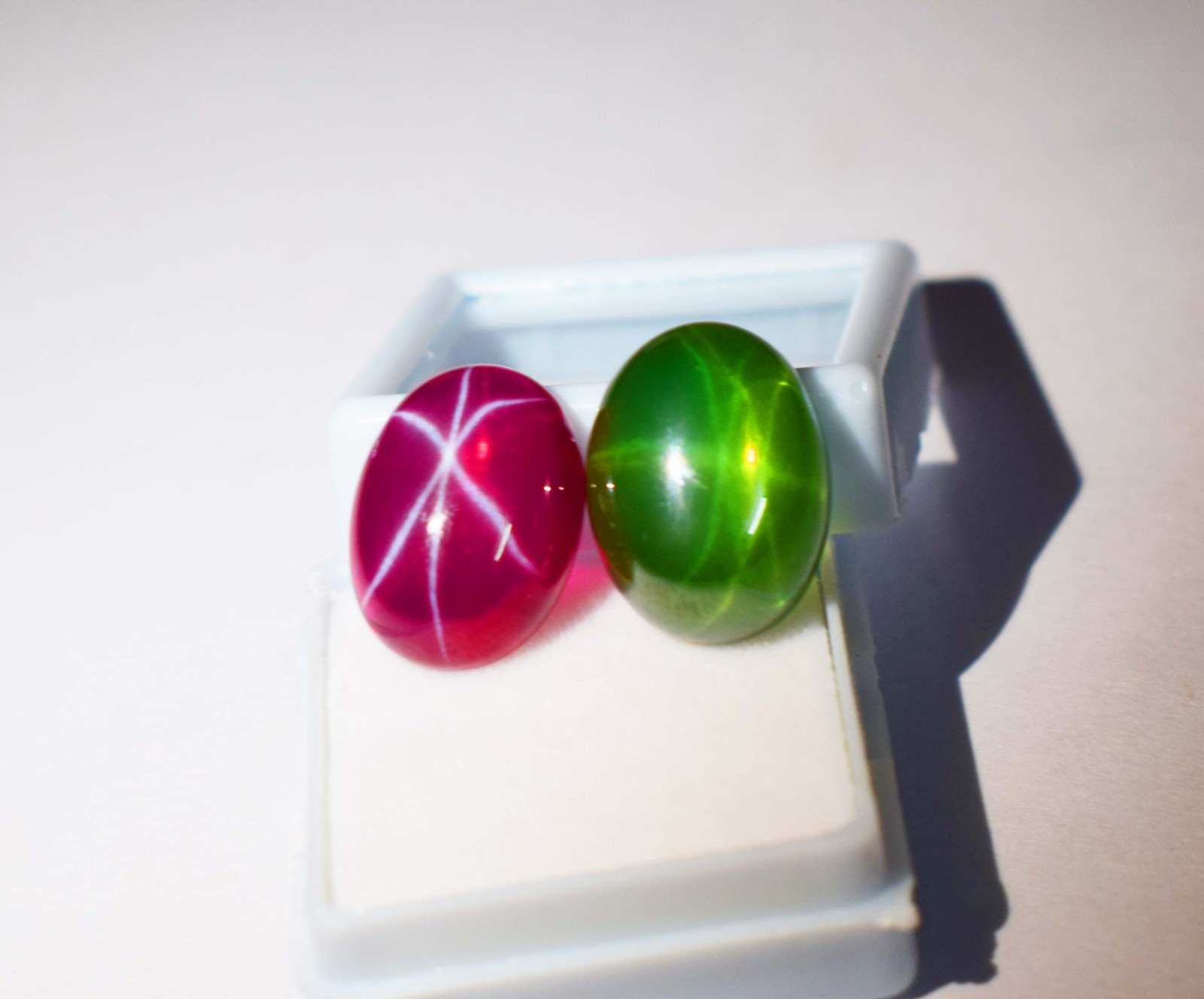 20Ct Natural Star Gemstone Lot Star Ruby Sapphire oval cabochon cut Gemstone