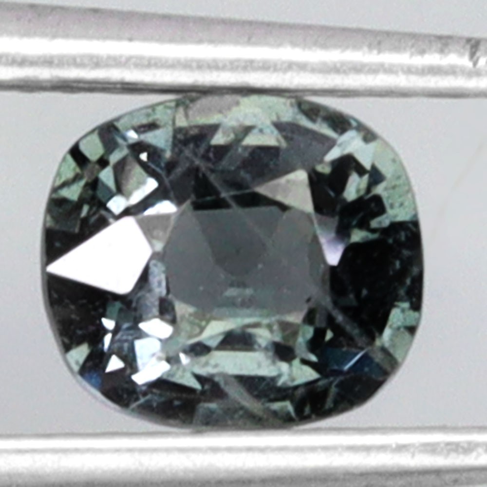 Antique Natural Greenish Blue Spinel Unheated Burma 0.80ct 6×5.5mm Gem Sparkle