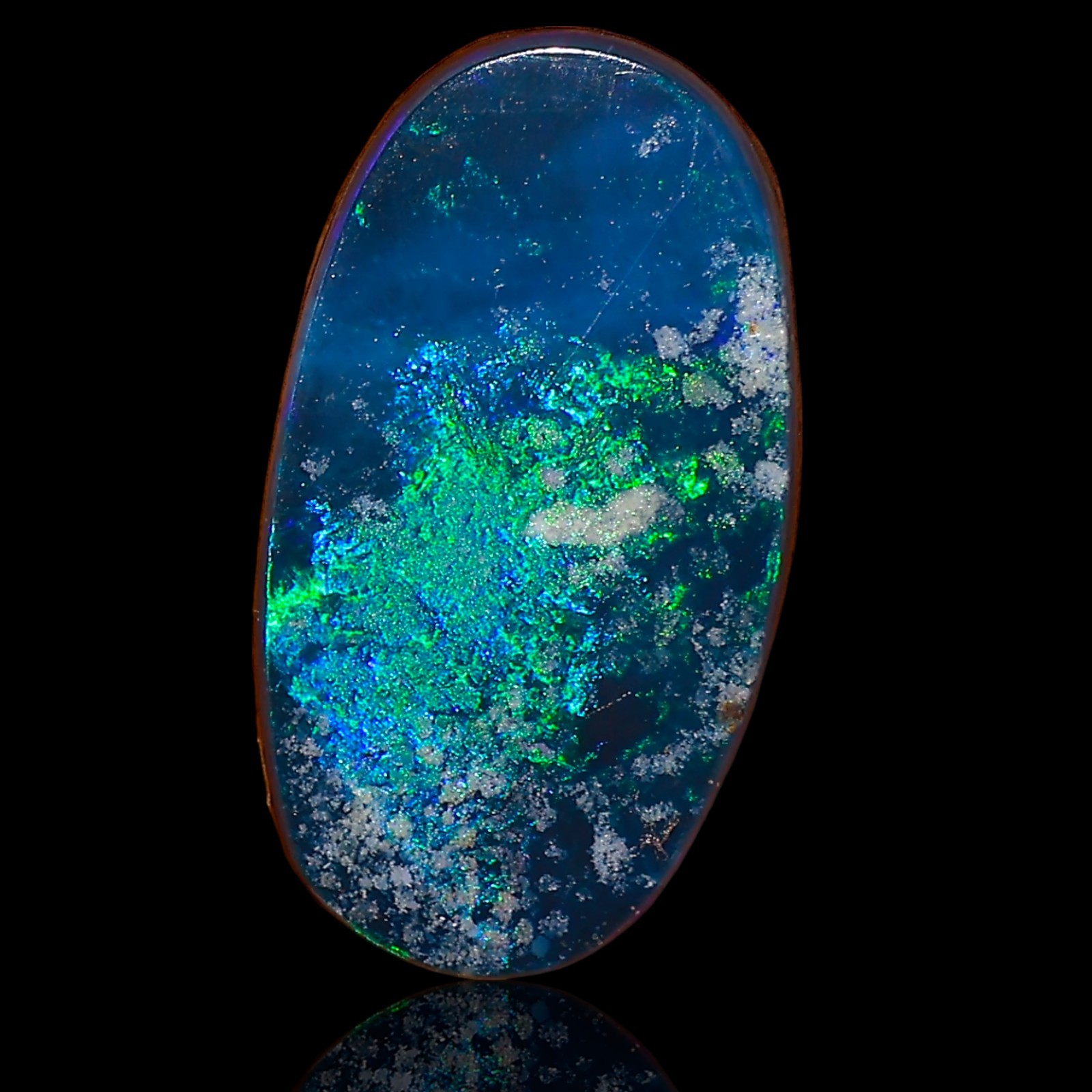 6.90 Cts Lab-Created Doublet Opal Oval Cabochon Necklace Supply 18x9x3 mm