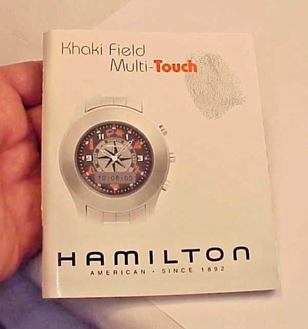 Clean Hamilton Khaki Field Multi-Touch & Tissot T-Touch Watch User Manual Book