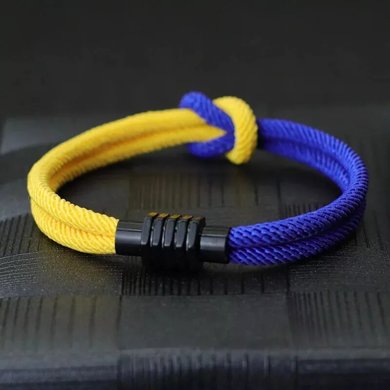 Rope Bracelet Fashion Men Women Square Knot Bracelets Outdoor Magnet Bangles New
