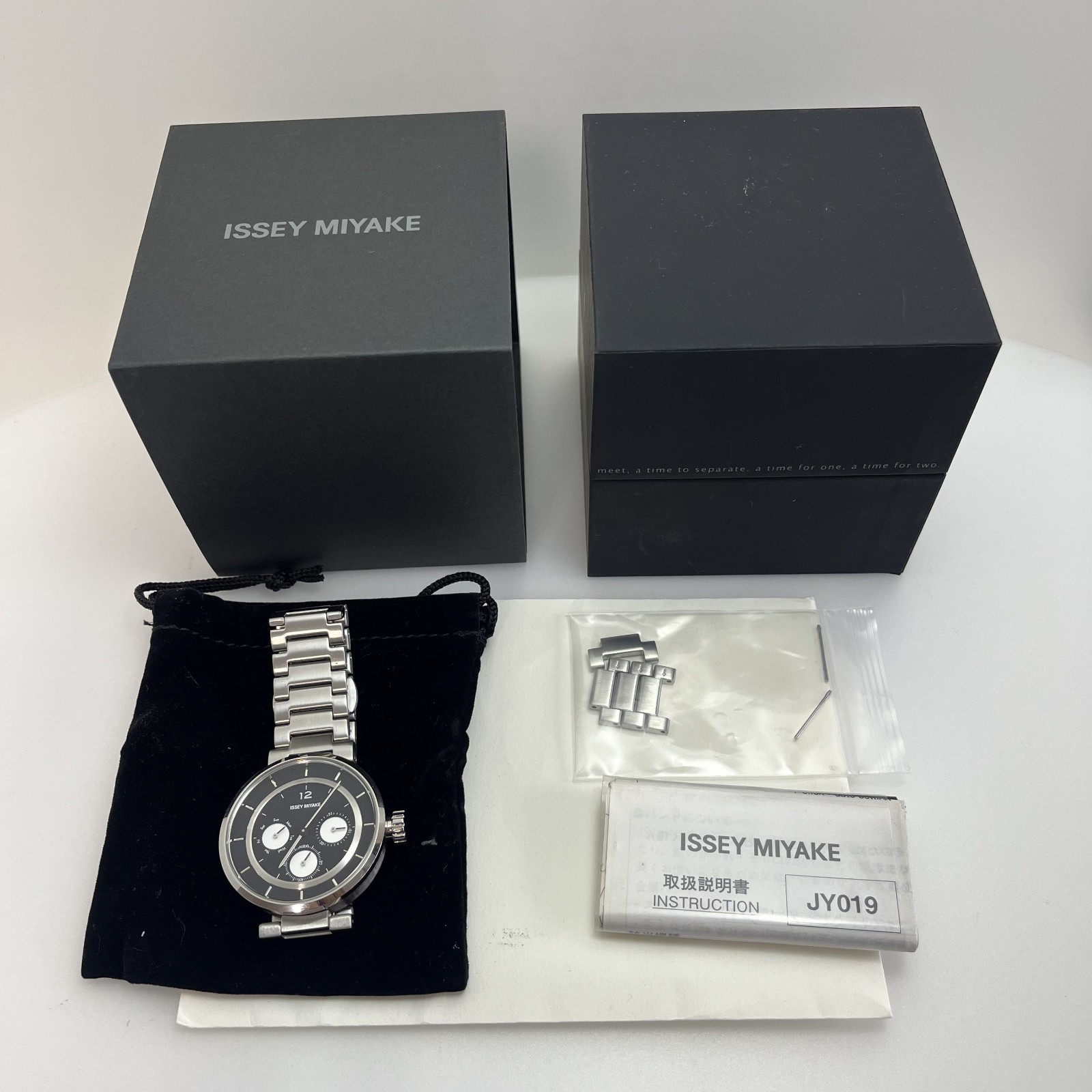 Seiko Issey Miyake Wmini Satoshi Wada Day Date Qz Japan Watch SS Band w/BOX#512B
