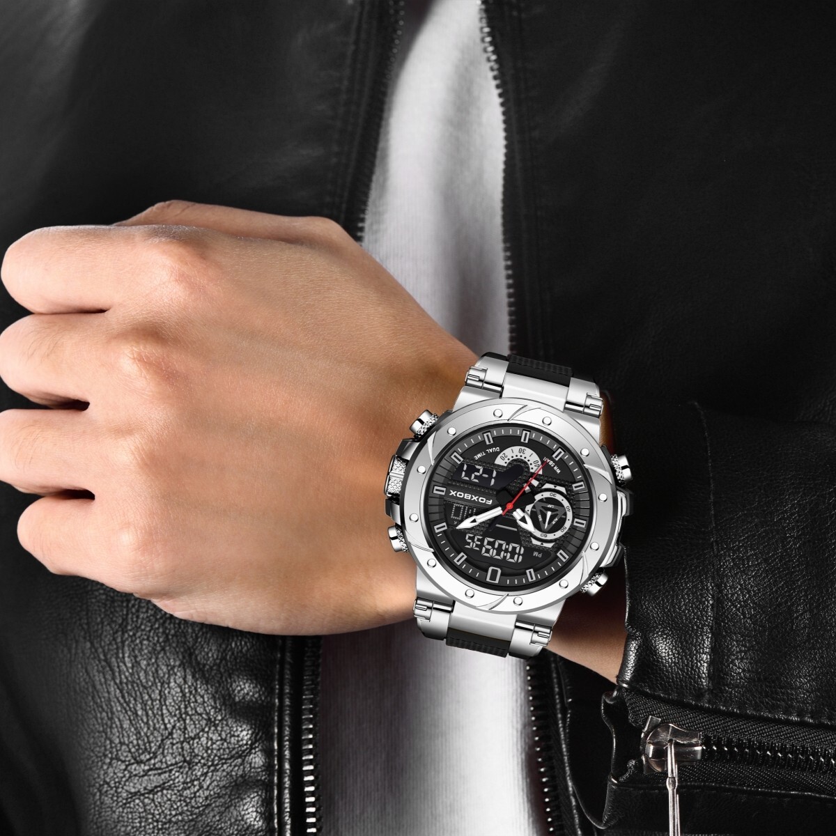 Luxury Men’s Watch Quartz Diver Sport Digital Luminous 50m Waterproof Wristwatch