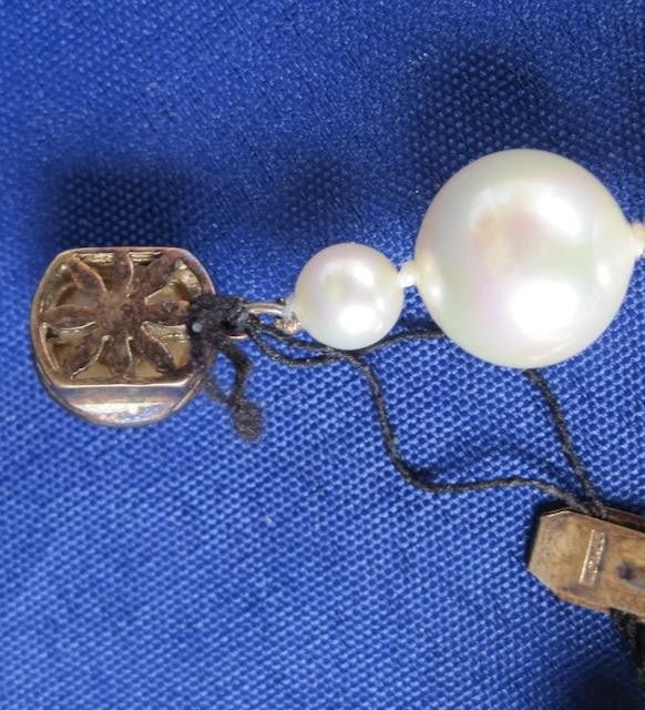 Majorica White Pearl Necklace Choker 16 inches 12 MM Spain Man Made Tags NOS