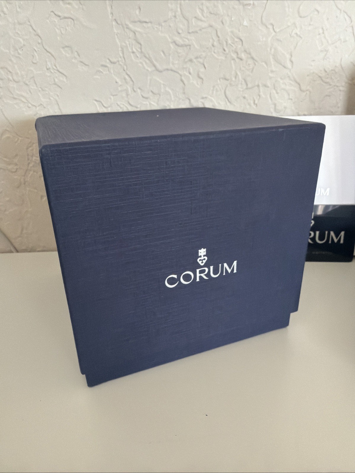 Corum Sugar Cube Ladies Watch, Diamond Bezel and bracelet Blue Dial, 137.423.47