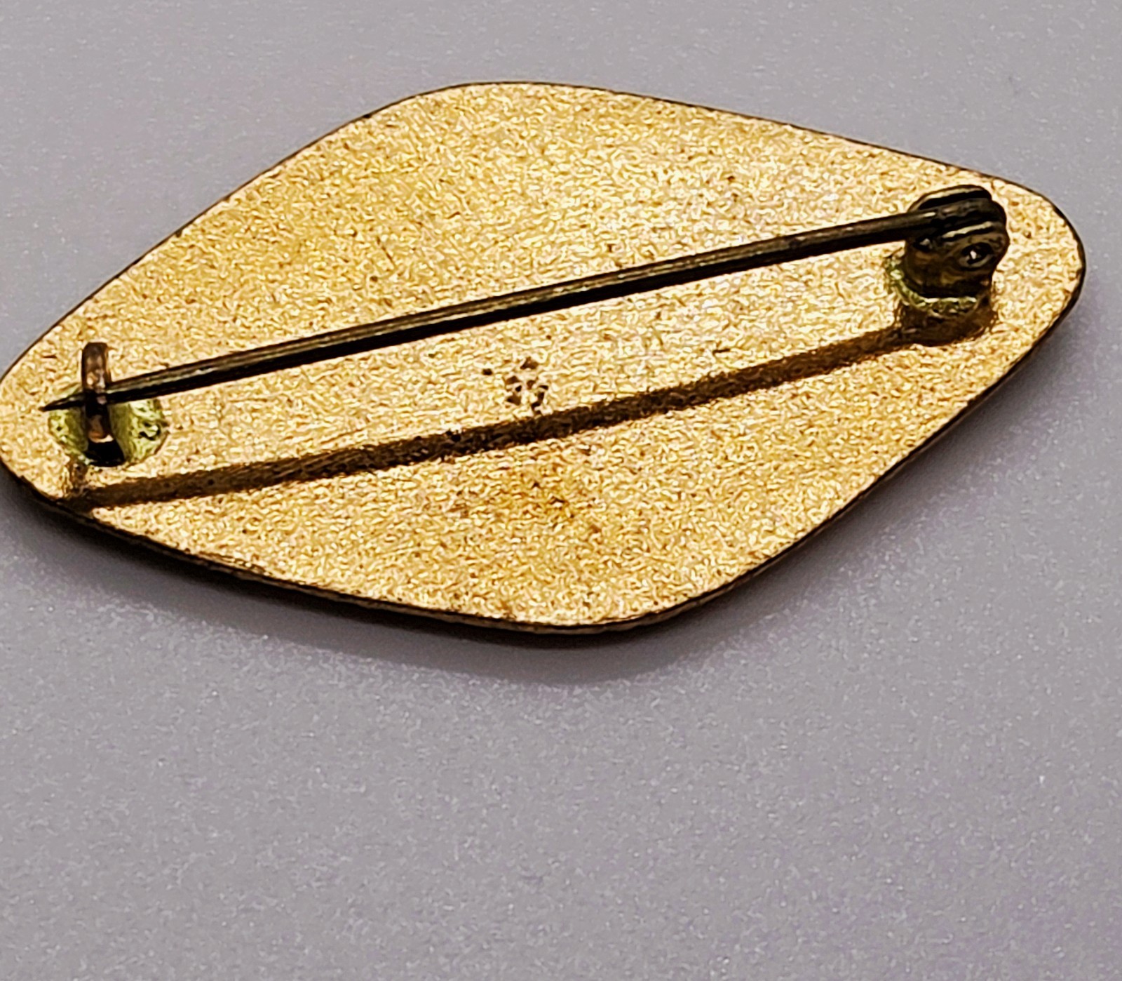 Vtg Enamel Brass Diamond Shape Egyptian Revival Camel Berber Desert Brooch Pin