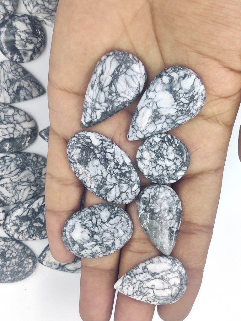 Natural Pinolith Jasper Quality Gemstone Cabochon Fancy Jewelry Making 71316