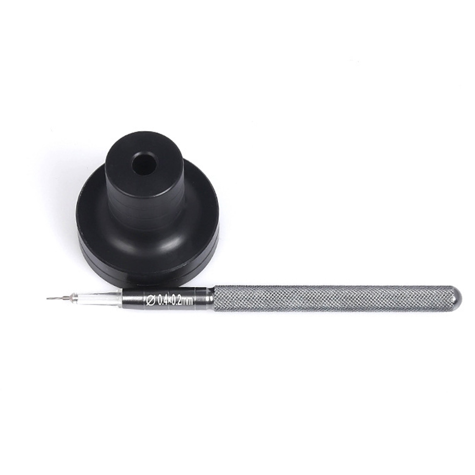0.4*0.2mm Grey Aluminum Watch Oiler Pen Lubricant Oil Pin Pen Tip W/ Base F