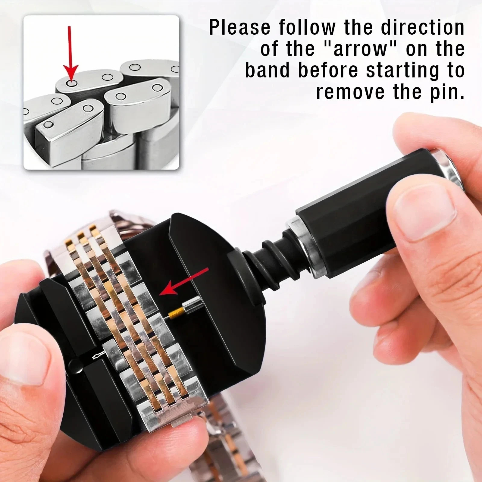 Watch Link Removal Kit, Watch Band Sizing Tool for Watch Strap Adjustment, Watch