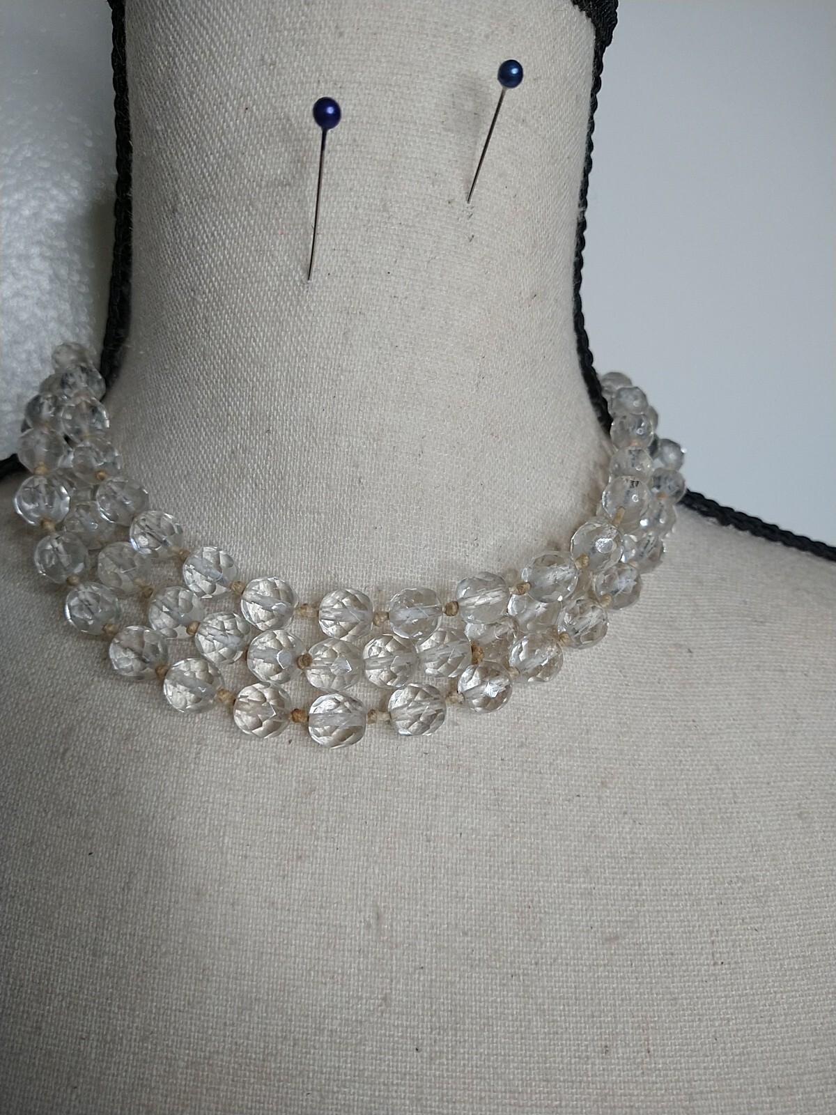 Vintage Continues 24 inch LONG Glass Beaded Necklace LARIAT Style SEE NOTE