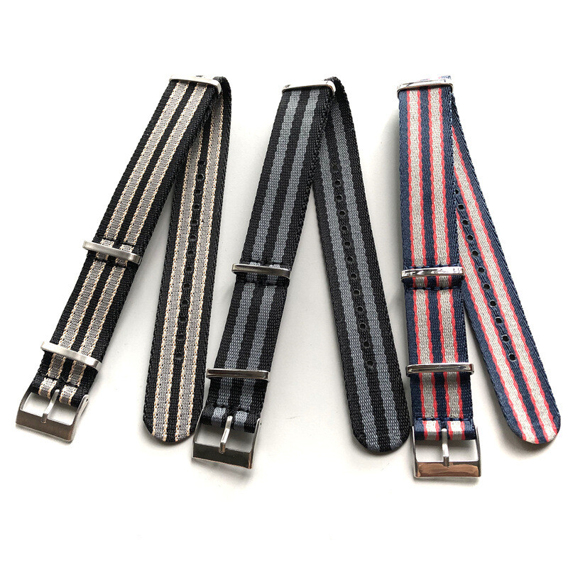 High Quality Nylon Canvas Watch Band 007 Men’s Single Pass Strap 20mm Fits Omega
