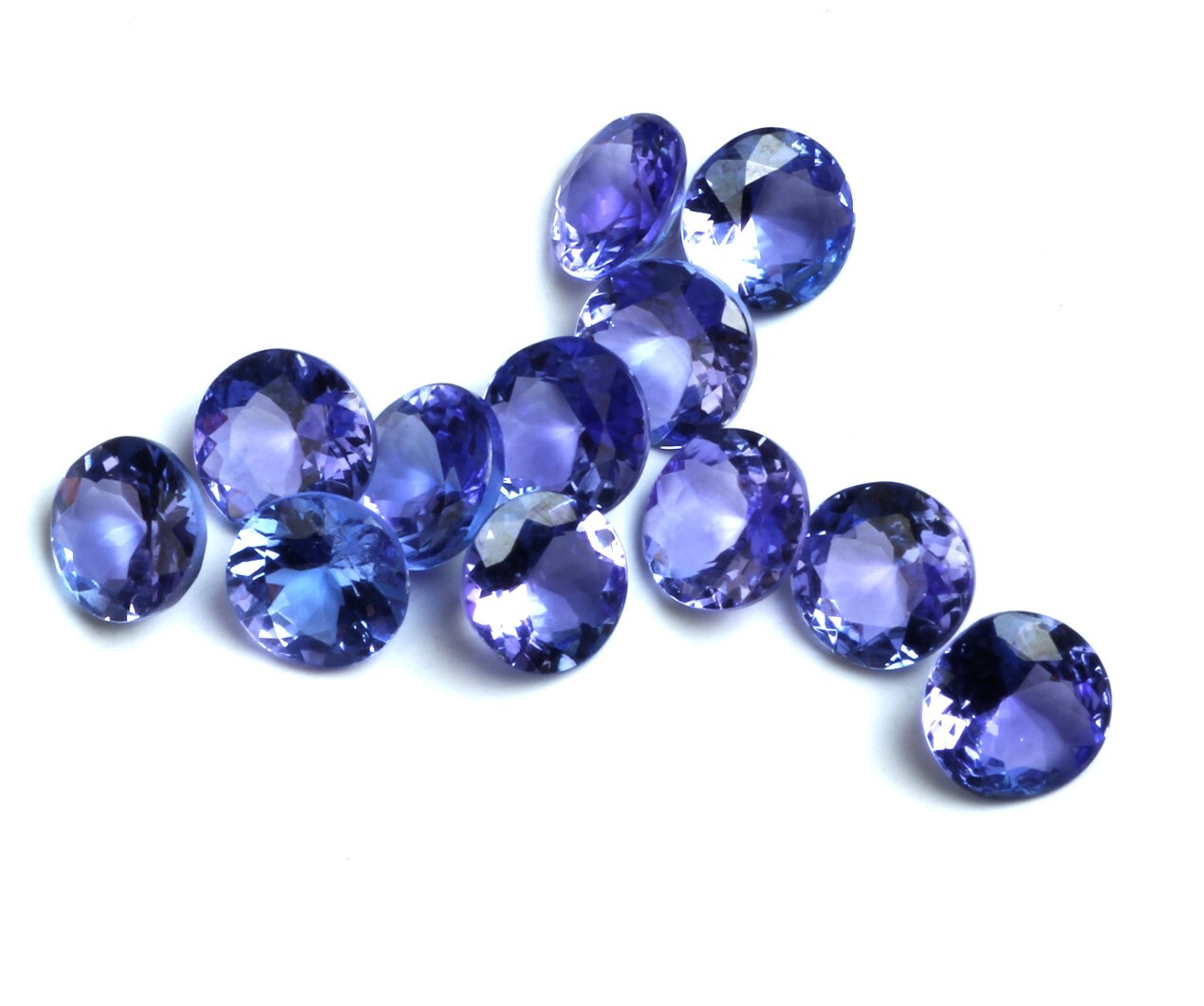 Natural Loose Gemstone Tanzanite Round Cut AAA For Making All Type Jewelry