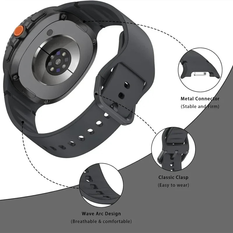 2026 Silicone Watch Band Strap For Samsung Galaxy Watch 8 40/44mm Classic 46mm